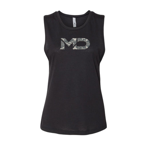 MD Ladies Camo Next Level Muscle Tee